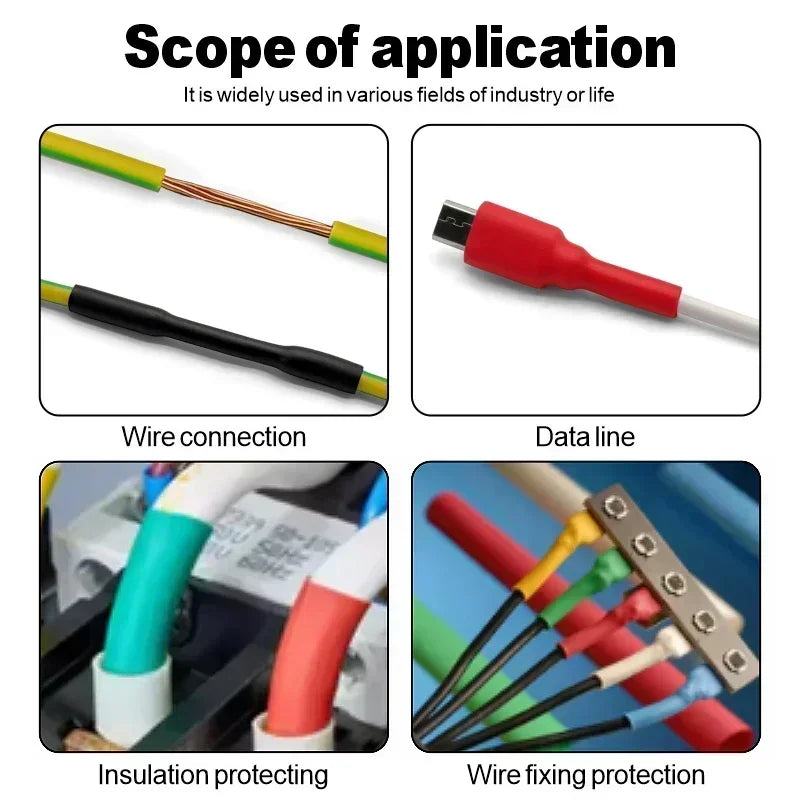 DIY Repair Heat Shrink Tube Assortment 3:1&4:1 Dual Wall Adhesive Flame Retardant Insulator For All Kinds Electrical Wire Cable
