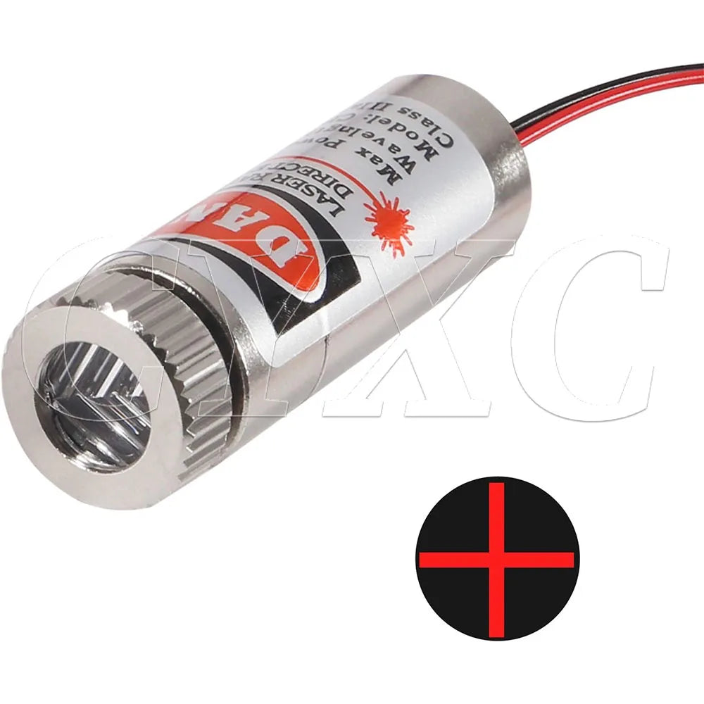 1-10 650nm 5mW Red Point /Line/Cross Laser Module Head Glass Lens Focusable Focus Adjustable Laser Diode Head Industrial Class