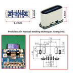 ABZZ-Type-C Female Connector Type C Female Jack 5PIN SMD SMT Type-C Socket Charging Port