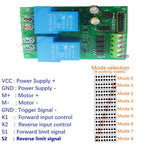 DC 12V 24V 30A Motor Controller Relay Board Forward Reverse Control Limit Start Stop Switch for Garage Door Crane Elevator