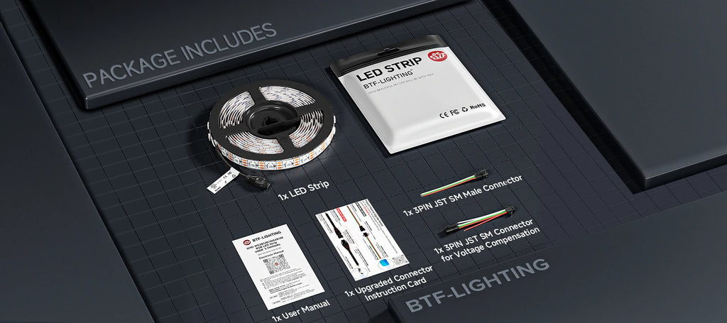 WS2812B Led Lights DC5V WS2812 RGB Led Strip Light Individually Addressable Smart Pixels Magic Light Black White PCB IP30 65 67