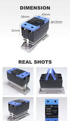 Solid State Relay VaneAims Din Rail Mounting Single Phase SSR With Heat Sink 10A-120A DC Control AC DC Control DC AC Control AC