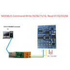 12CH RS485 Mixed IO Module Current Voltage Analog Collection 0-20MA 4-20MA 0-5V 0-10V NPN Digital Input 300MA MOS Output