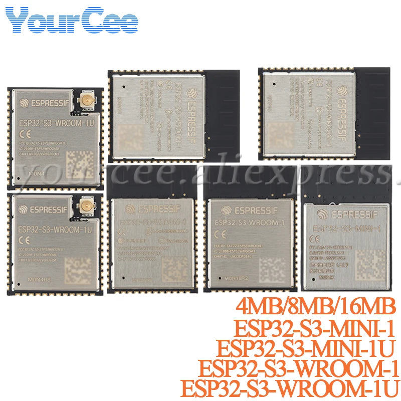 10pcs/1pc ESP32 ESP32-S3-WROOM-1 ESP32-S3-WROOM-1U ESP32-S3-MINI ESP32-S3-MINI-1U Dual Core 4MB 8 16MB MCU WiFi Wireless Module