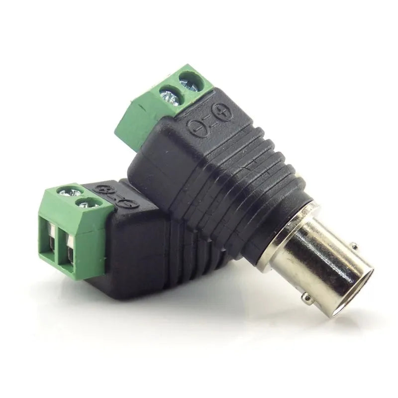 2/5/10pcs 12V DC BNC Male Female Connector Coax CAT5 Video Balun Adapter Plug For Led Strip Lights CCTV Camera Accessories B5