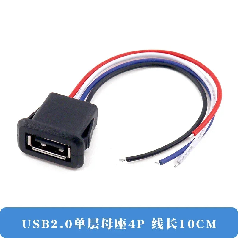 1pcs USB Type C Waterproof Connector Type-C With card buckle Female 3A High Current Fast Charging Jack Port USB-C Charger Plug