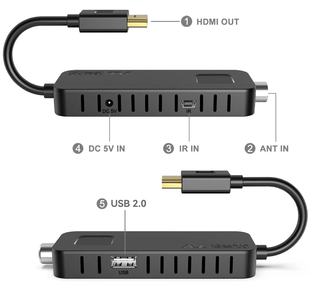UBISHENG U3mini DVB T2 DVB C Digital TV Decoder HD Free TV Channels 7Days EPG TV Tuner for Spain France Itlay Columbia ect