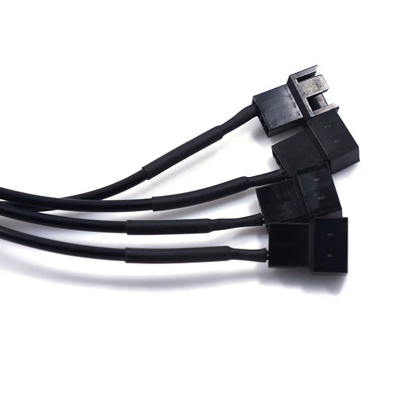1pc 12V Adapter Converter Power Supply Cable PC Fan Cable 4pin IDE Molex To 1/2/3/4-Port 3Pin/4Pin Cooler Cooling Fan Splitter