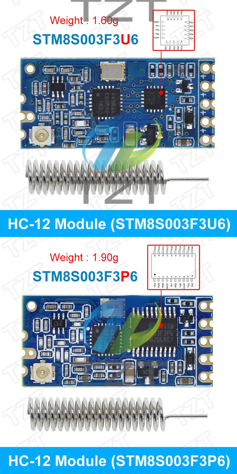 DIYTZT 433Mhz HC-12 SI4463/4438 Wireless Serial Port Module 1000m Replace Bluetooth NEW