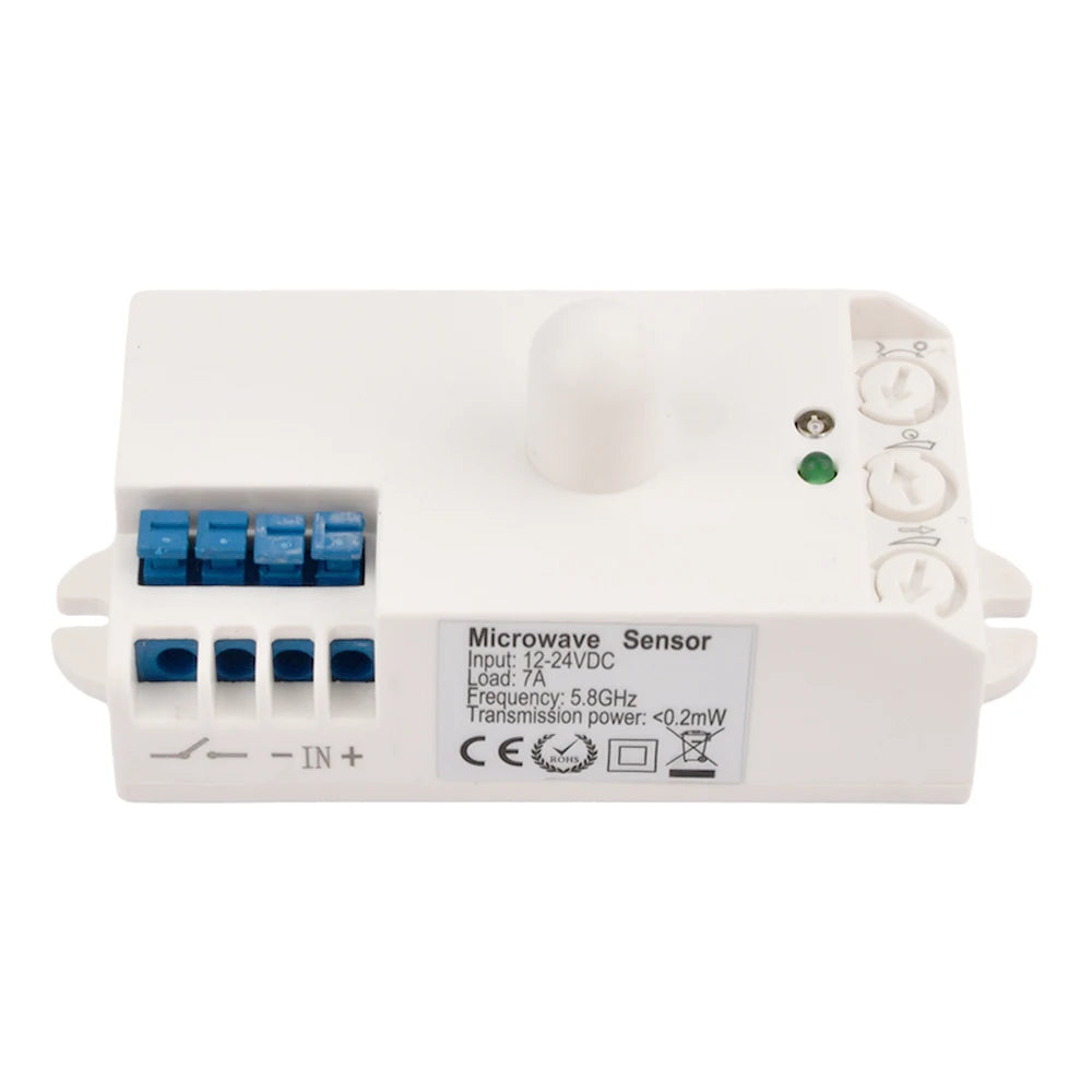Microwave Radar Sensor Light Switch Body Motion SK-807K-DC DC 12V-24V 5.8GHz With Shell