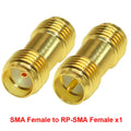 1 Piece SMA Female to RP SMA Female Adapter for Raido Antenna RP-SMA Copper RF Coaxial Connector Converter SMA-K