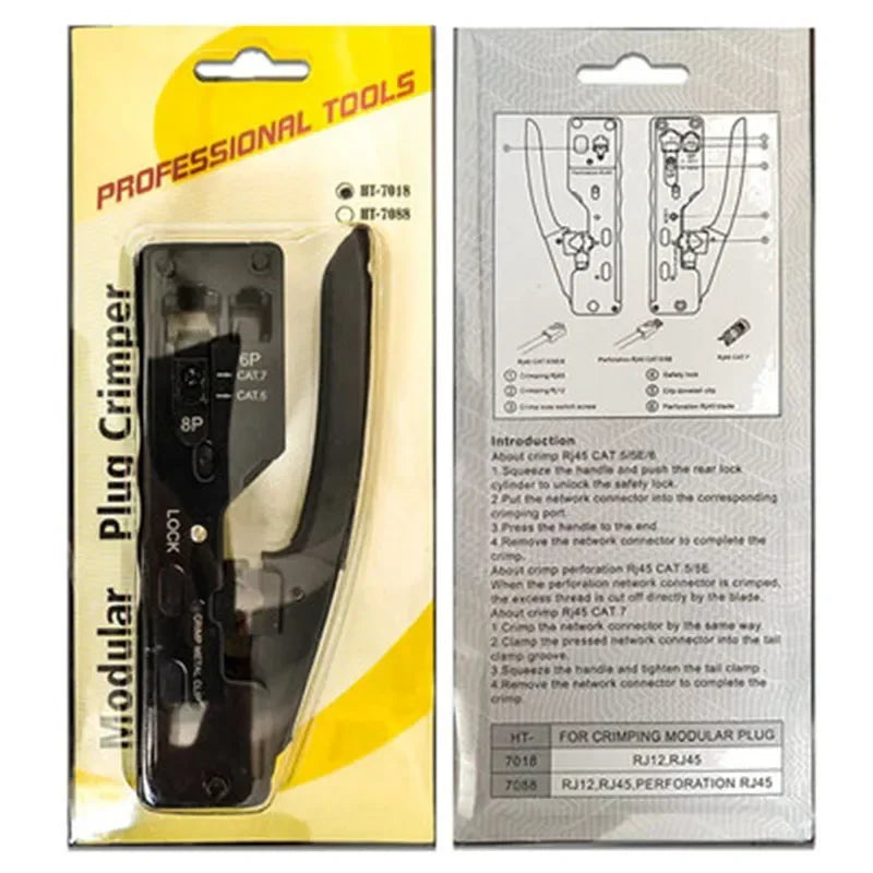 High Quality RJ45 Crimp Tool 6P 8P RJ 45 Connector Crimper Pliers for Cat5e Cat6 Cat7 Network Cable Muti-Function