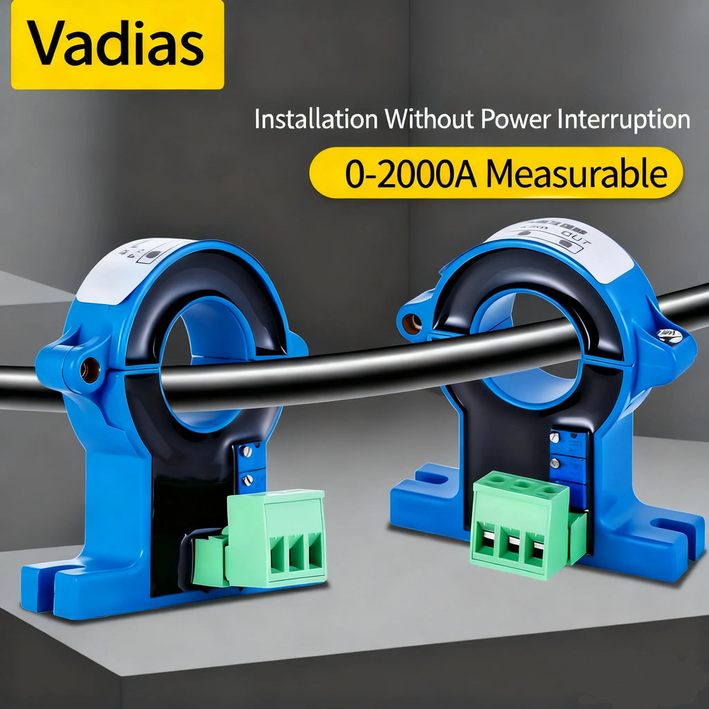 500A Current Transmitter 4-20MA 0-10V 1-5V AC/DC Current Sensor 20mm 25mm DC Current Transmitte 100A 1000A Current Transducer