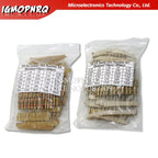 150PCS 300PCS Resistor Kit 1W 2W 3W 5W 5% 30Kinds X 10PCS Carbon Film Resistance 0.1-750 ohm Set 1k-820K 30Kinds X 5PCS hjxrhgal