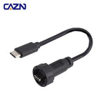 CAZN Waterproof USB C Type-C Cable Male to Male Overmolded Threaded-type Bayonet-type 5.0G 10.0G