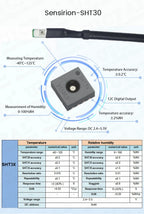 Temperature Humidity Sensor Probe Cable Metal Head Digital Capacitance Sensors 1M Length I2C Output SHT20 SHT30 SHT40 SHTC3