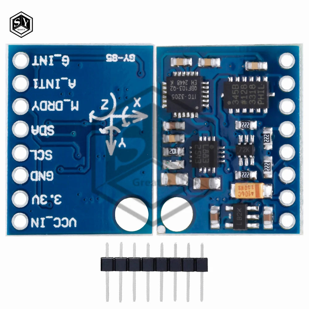 High Precision 9DOF 9-Axis IMU Sensor Module GY-85, ITG3205 ADXL345 QMC5883L BMP088