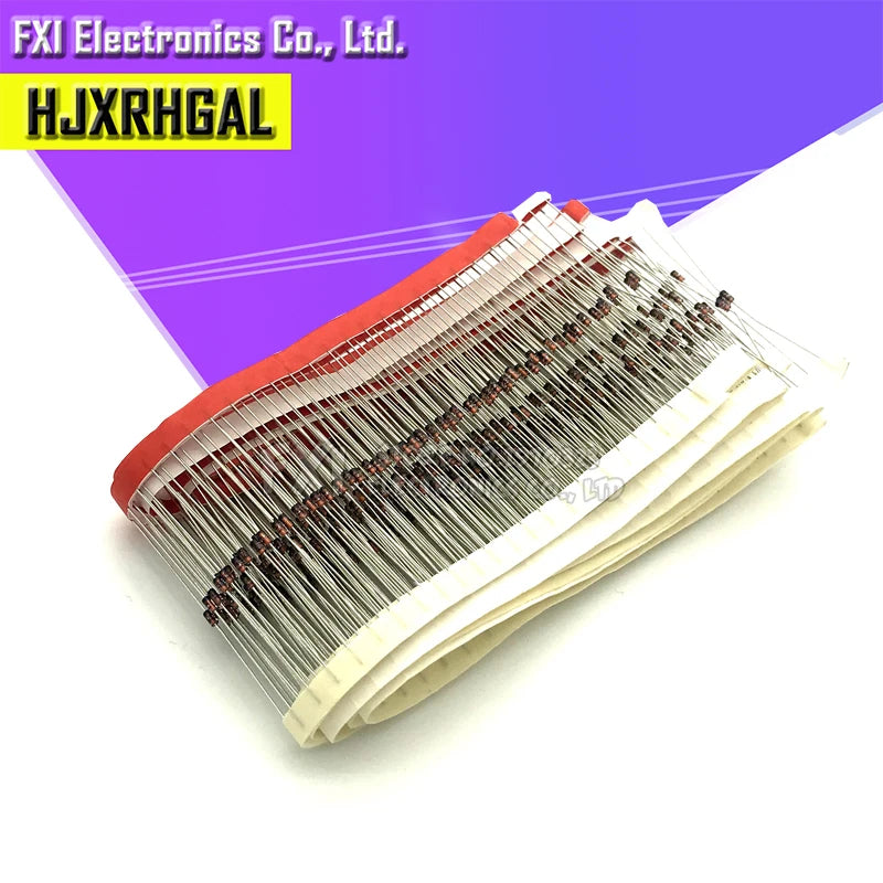 100pcs 1W Zener diode DO-35 1N4728A 3V3 1N4727A 3V0 hjxrhgal 1N4733A 5V1 1N4732A 4V7 1N4731A 4V3 1N4730A 3V9 1N4729A 3V6