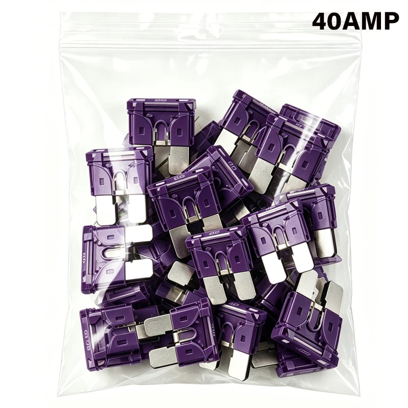 AGASHE 1‑40AWG Inline Blade Fuse Holder 30PCS Blade Fuse Kit Auto RV Truck Boat Marine Vehicle Circuit Protection Replacement