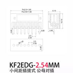 10Pairs 15EDG 2.54 mm KF2EDG PCB Screw Terminal Block Connector Right Angle/ Straight Needle Plug Pin Header Socket 2P-12 Pin
