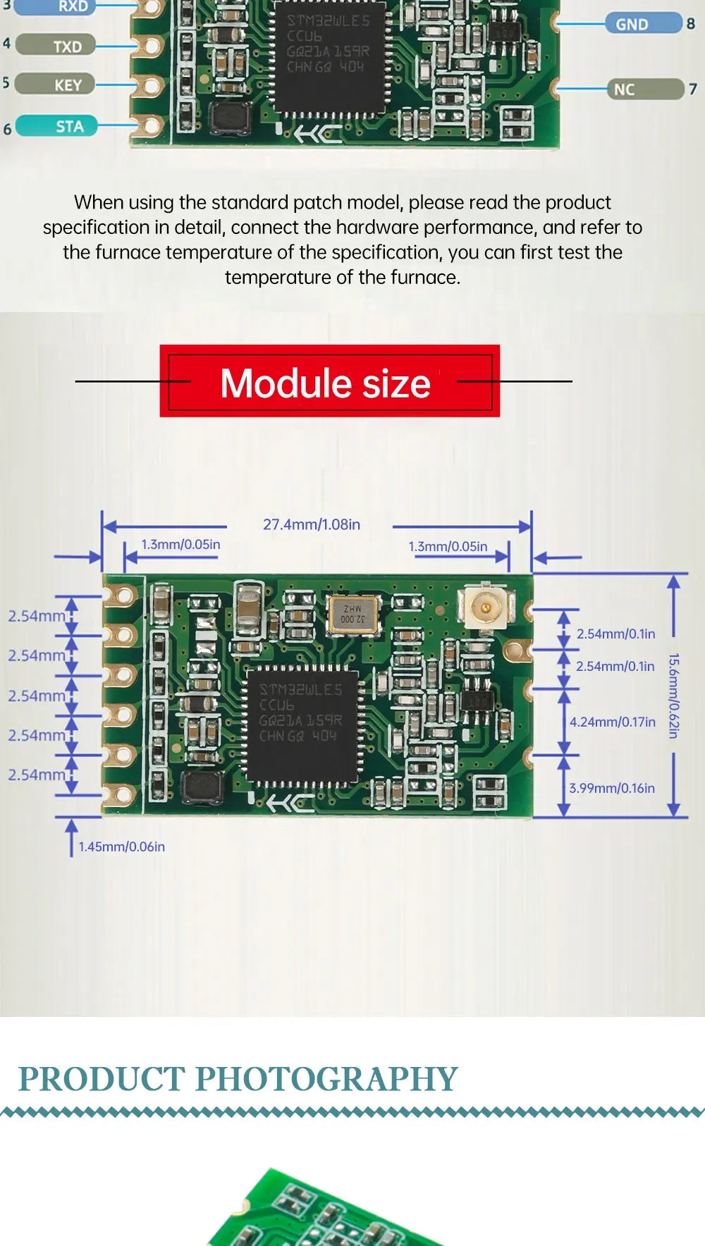 New HC-15 LORA wireless serial communication module for 433MHZ data transmission serial communication UART interface