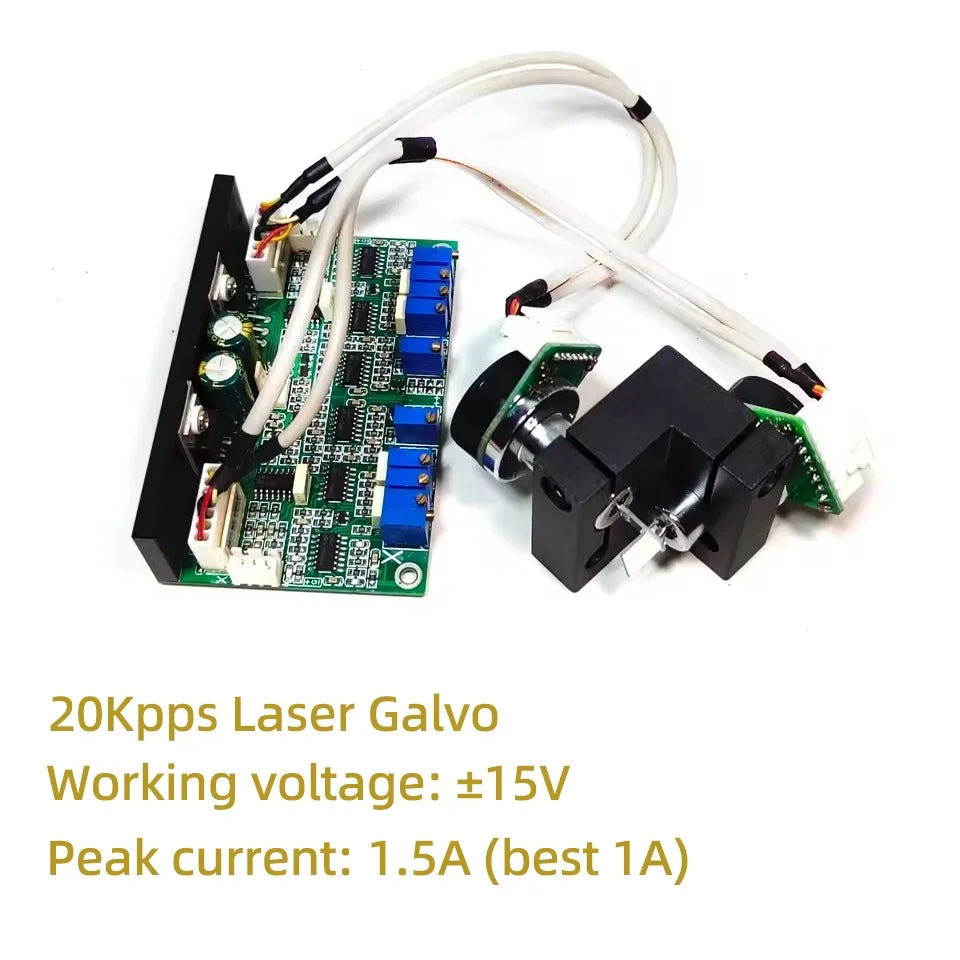 Laser Galvo Scanner 15/20/25/30/40Kpps X-Y Galvanometer Scanning for RGB Stage Light / Engraving / 3D Printing