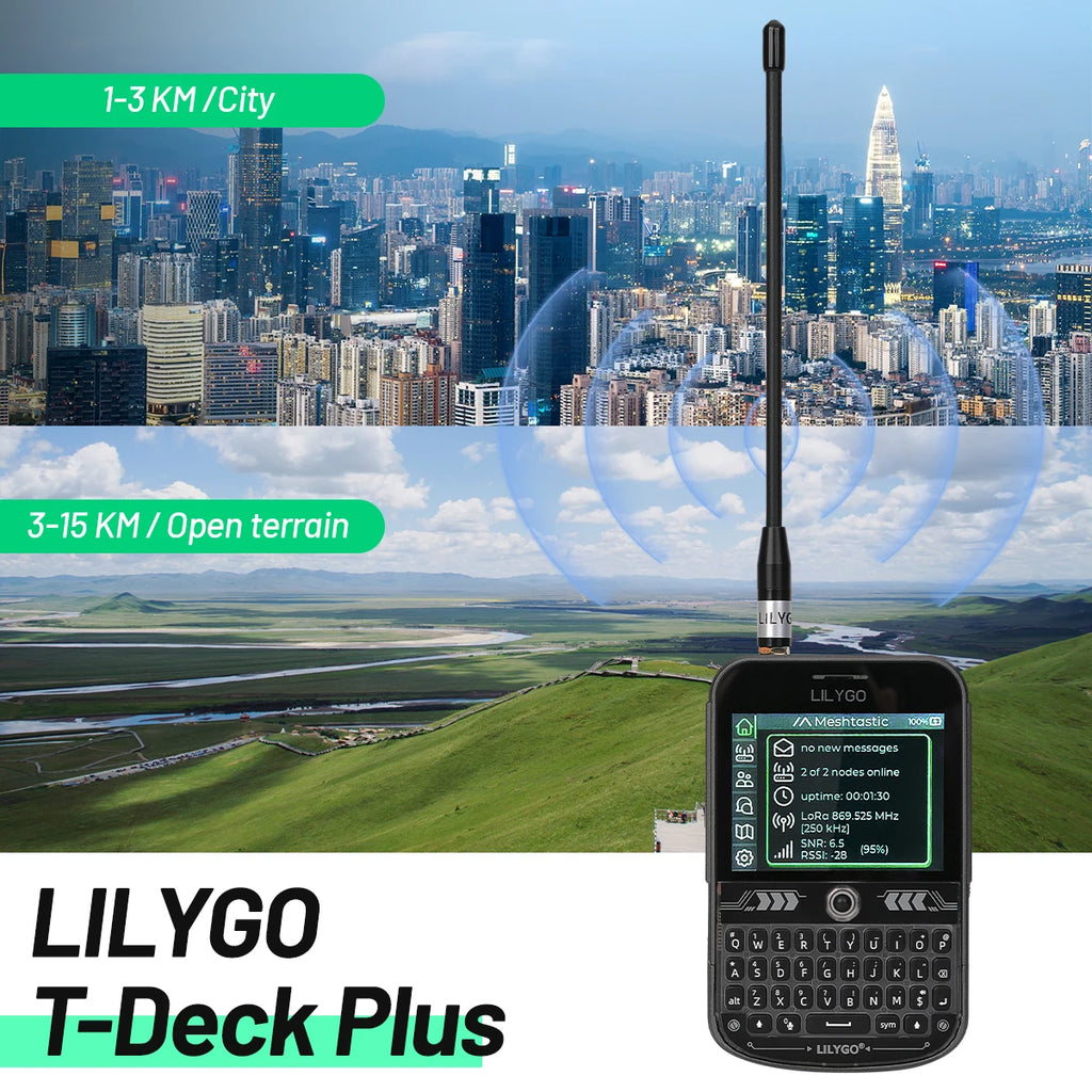 LILYGO T-Deck Plus Meshtastic ESP32-S3 LoRa 433MHz 868MHz 915MHz Development Board SX1262 LoRaWAN Low Power Communication Module