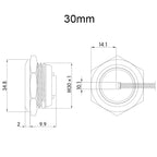 RGB Led Push Button Switch With Wire Custom Pattern Car DIY Waterproof Led Momentary 19/22/25/30 mm Self Reset 12v Symbol Signal