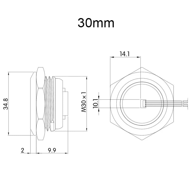 RGB Led Push Button Switch With Wire Custom Pattern Car DIY Waterproof Led Momentary 19/22/25/30 mm Self Reset 12v Symbol Signal