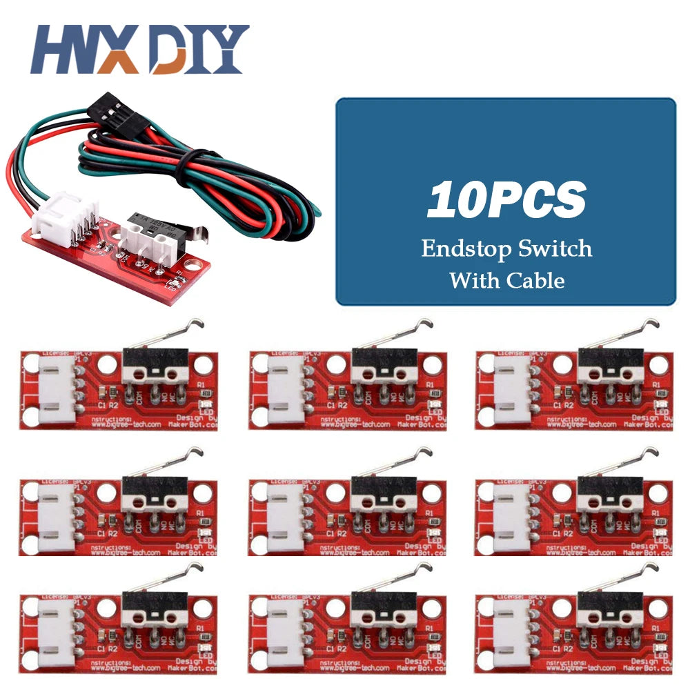 5/10pcs Endstop Switch For Arduino End Stop Limit Switch and Cable Mechanical Endstop For CNC RAMPS 1.4 Board 3D Printer Parts