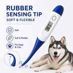 AiQUE Digital Pet Thermometer Fast Read Soft Tip Rectal Oral Temperature Meter for Dogs Cats Pets Memory Recall Veterinary Tool