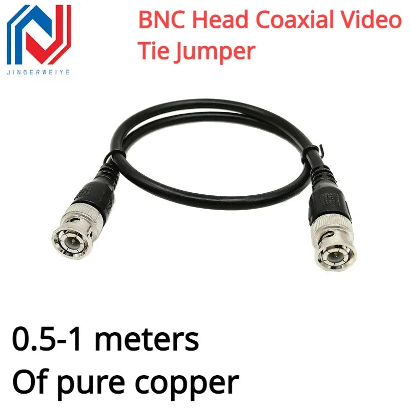1Pcs/lot BNC Head Coaxial Video Tie Jumper 0.5-1 M Pure Copper Q9 Plug Coaxial HD Cable BNC Video Cable