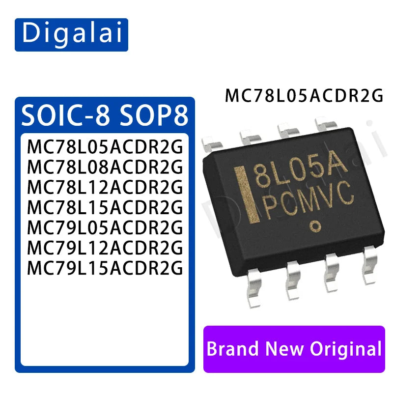 100%New original 10pcs MC78L05ACDR2G 79L05 79L12 79L15 78L15 78L12 MC78L08ACDR2G SOP-8 Low voltage linear regulator chip