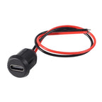 5PCS Type-C Female 2 Pin Type-C Female Socket Connector Waterproof Jack Female Charging Port 3A USB-C Charger Plug Socket