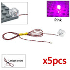 DIY 0.8mm Pin 1x1 1x2 1x4 Length 50cm SMD LED 2835  Remote Control Building Block Flash Lamp City Street Light Bricks