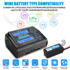 HTRC 400W/240W RC Charger  Dual Channel AC DC Charger Discharger for LiPo LiHV LiFe Lilon NiCd NiMh Pb Battery Balance Charger