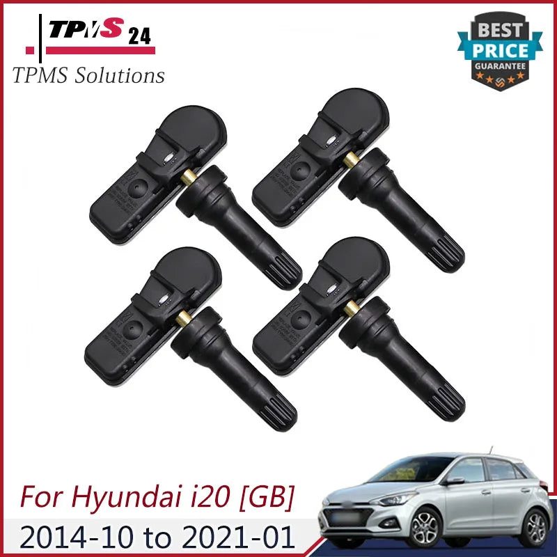4PCS 52933-C1100 For Hyundai i20 [GB] iX35 [LM] NEXO [FE] Solaris [LF] TUCSON [TL] Tire Pressure Monitor Sensor 433MHz TPMS