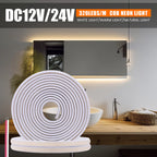 12V 24V COB LED Neon Strip Light IP68 Waterproof 320LEDs/m 2PIN Wire DC Plug 3000K 4000K 6000K Flexible Tape Rome Lighting 0.5m