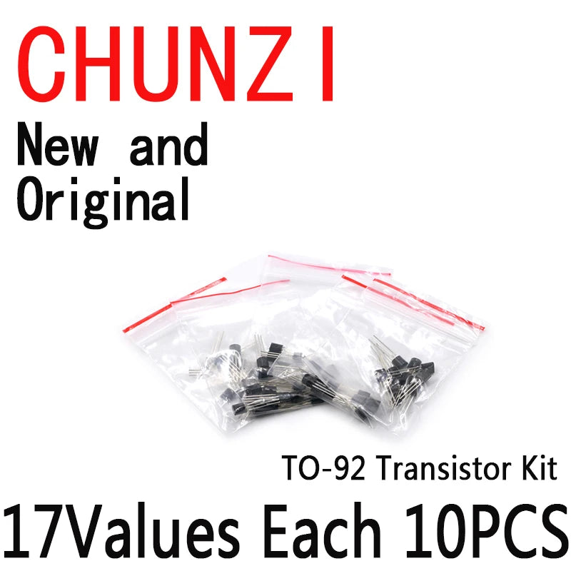 Transistor Assorted Kit S9012 S9013 2N2222 S9015 S9018 A1015 C1815 A42 A92 2N5401 2N5551 A733 C945 S8050 S8550 2N3906 2N3904