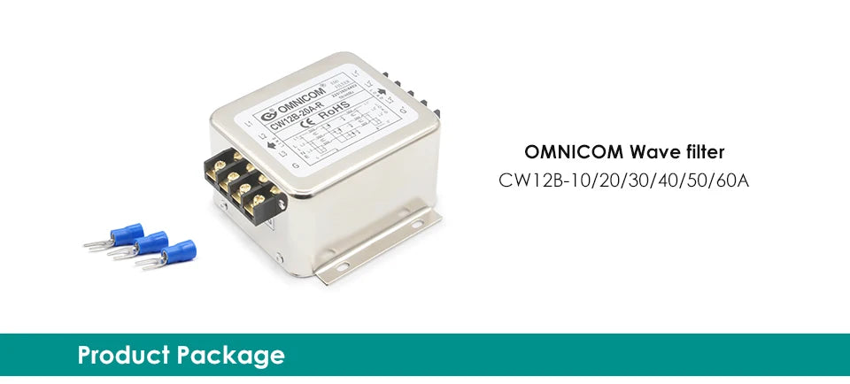 EMI Filter 3 Phase 10A 20A 30A 40A 50A 60A Switch Power Supply Filter 110V 250V 380V 440V Switching Power Supply Wave Filter