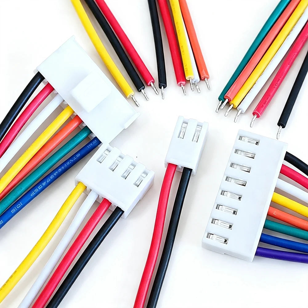 2/5PCS VH 3.96mm VH3.96 Female Housing Plug Connector Wire Cable 2 3 4 5 6 7 8 9 10 11 12Pin 22AWG Wire Length 100/200/300mm