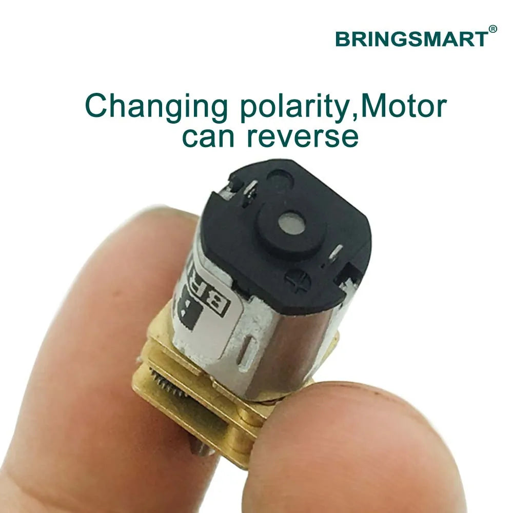 Bringsmart 3V 6V 12V 15-1500RPM N20 DC Gear Motor Reversed Control Low Noise for DIY Electronic Equipment Toys Mini Machine