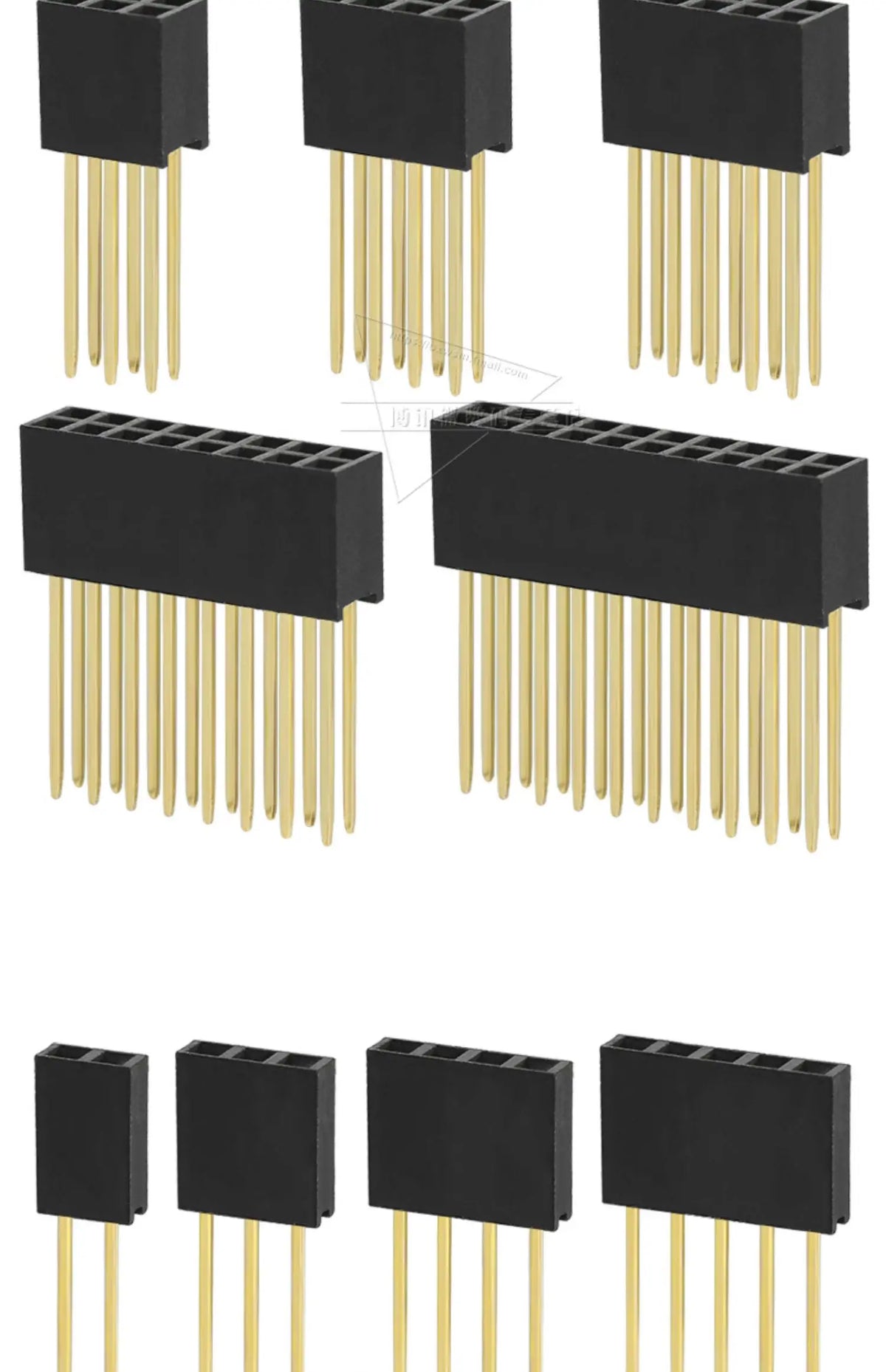 2.54mm Single Double Row Female Socket 1X5/6/8/10/15/16/40 2X3/4/20/18/40 Long Pins PC104 11mm PCB Board Pin Header For Arduino