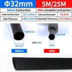 4:1 Heat Shrink Tube With Glue Thermoretractile Heat Shrinkable Tubing Dual Wall Heat Shrink Tubing 4 6 8 12 16 20 24 32mm