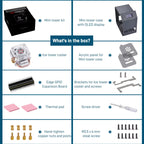 GeeekPi Raspberry Pi 5 ABS Mini Tower Complete Kit With Cooler Ice Tower 0.96 Screen Dispaly Power Supply For Raspberry Pi 5