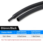 4:1 Double Wall Adhesive Heat Shrink Tubing Black Polyolefin Glue Lined Tube 4-52mm Waterproof Wire Cable Protective Sleeve