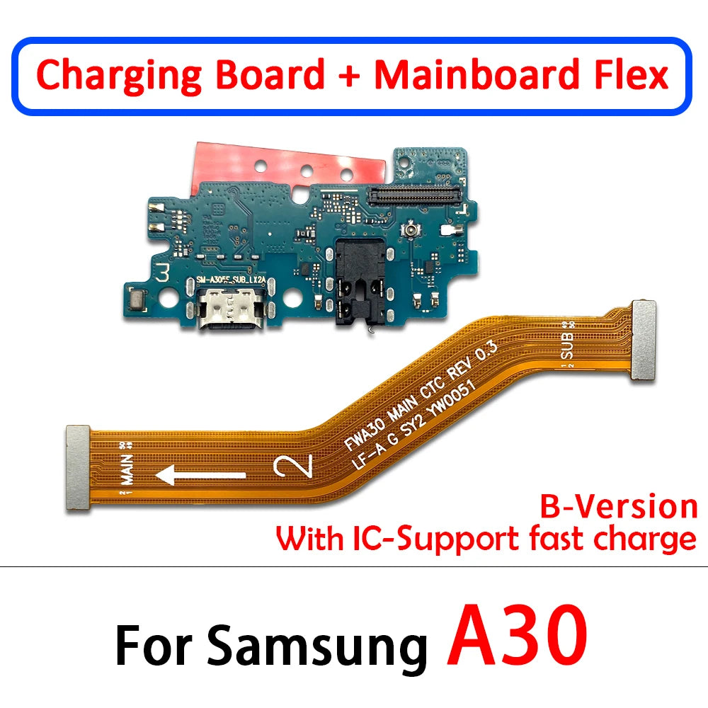 NEW USB Charge Port Charging Socket Connector Board Main FPC Connect Mainboard Flex Cable For Samsung A10 A20 A30 A40 A50