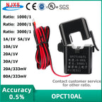NJXSE OPCT10AL 1000/1 2000/1 3000/1 Clamp Sensor 5A 10A 20A 30A 50A 60A 80A High Quality AC CT Split Core Current Transformer