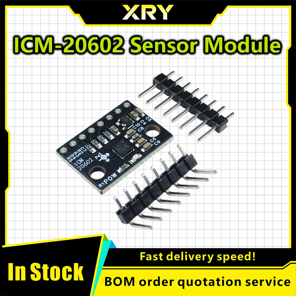 XRY ICM-20602 Sensor Module Replaces MPU-6050 with High-precision Six Axis Gyroscope Acceleration Module DC3.3-5V For Smart Car