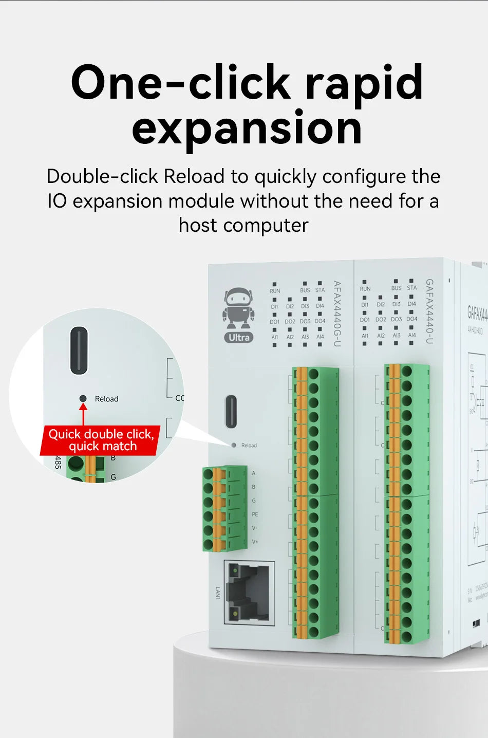 Distributed Remote IO Module RJ45 RS485 AI/DI/DO Modbus TCP RTU CDSENT M31-U Series Switch Analog Input/Ouput Rail Installation